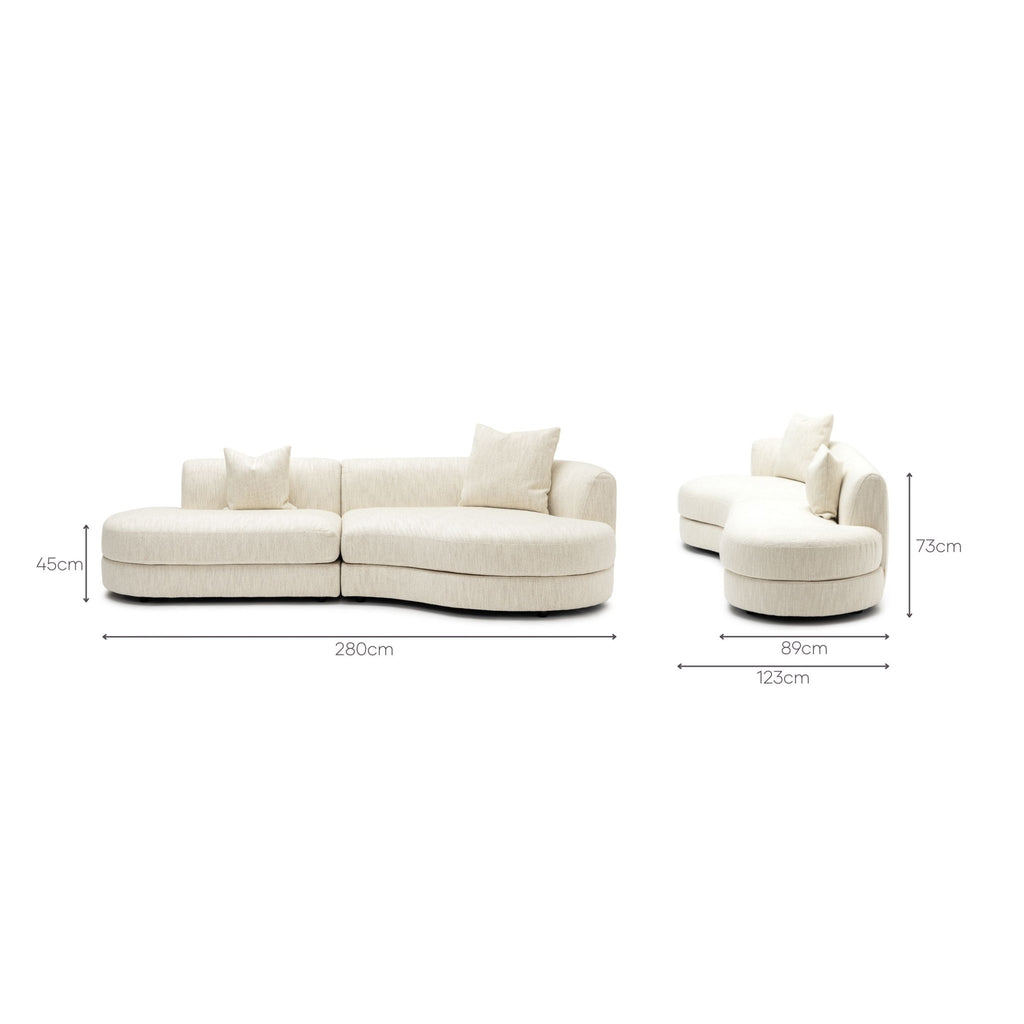 Sandro Sofa - Almond L21 - Sofas Loom Collection Loom Collection Dubai