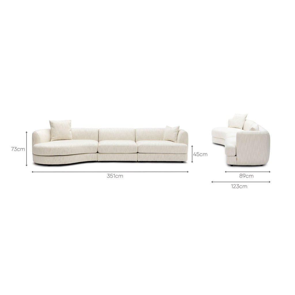 Sandro Sofa - Almond L7 - Sofas Loom Collection Loom Collection Dubai