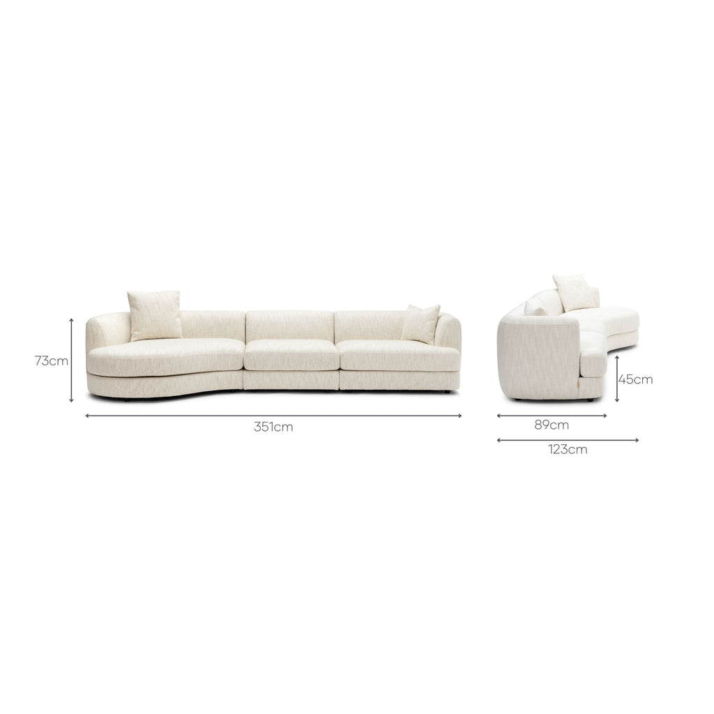 Sandro Sofa - Almond L7 - Sofas Loom Collection Loom Collection Dubai