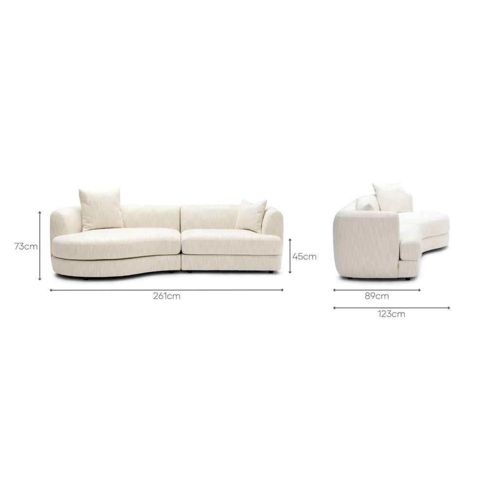 Sandro Sofa - Almond L8 - Sofas Loom Collection Loom Collection Dubai