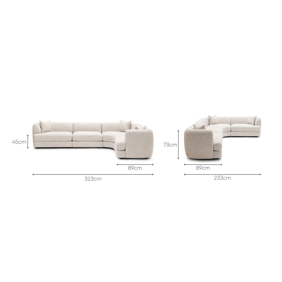Sandro Sofa - Fog L11 - Modular Sofas Loom Collection Loom Collection Dubai