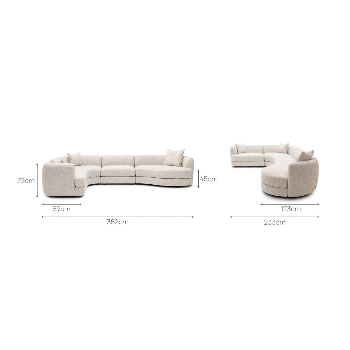 Sandro Sofa - Fog L14 - Modular Sofas Loom Collection Loom Collection Dubai