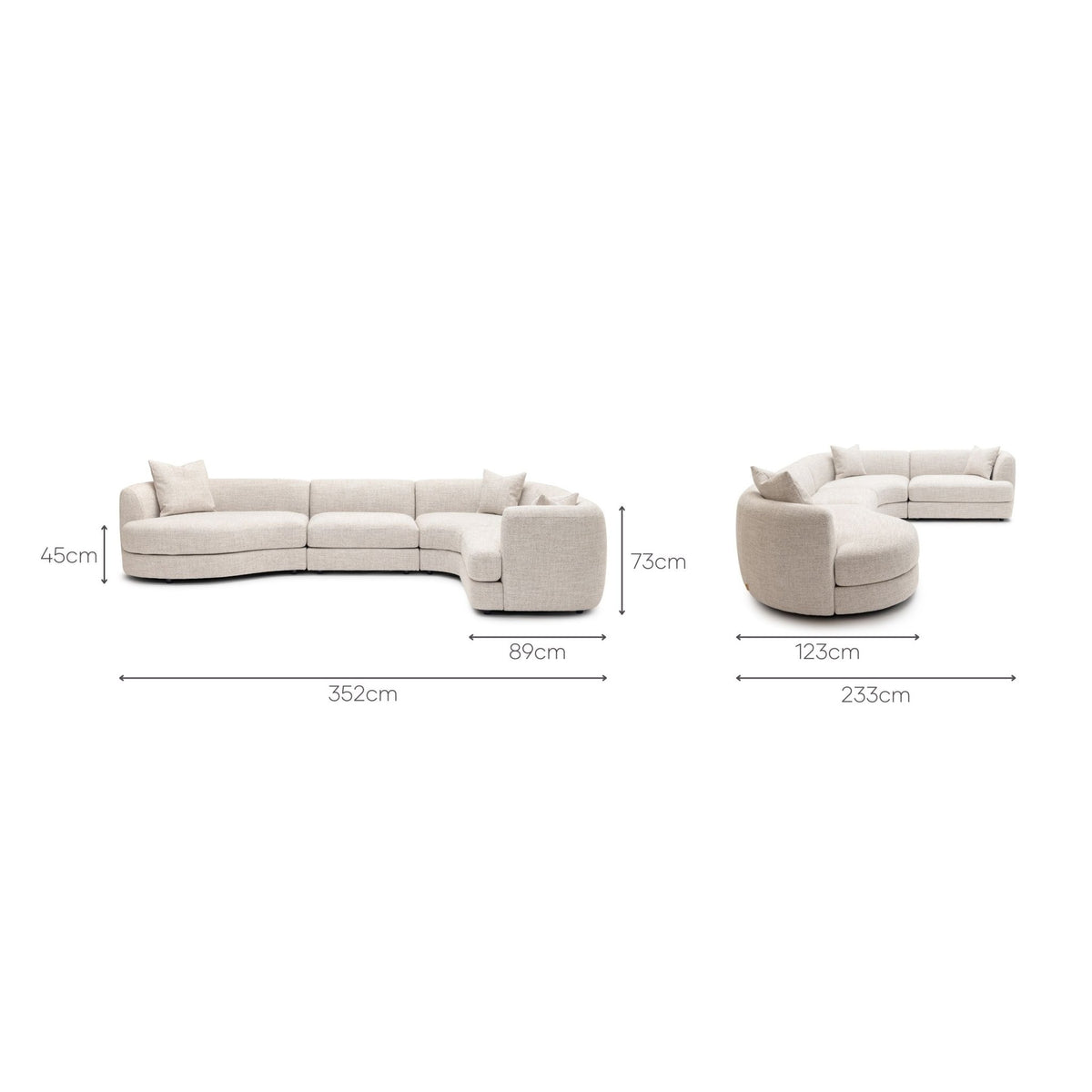 Sandro Sofa - Fog L14 - Modular Sofas Loom Collection Loom Collection Dubai
