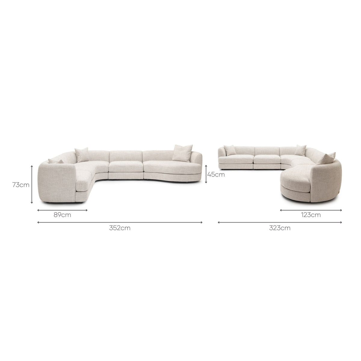 Sandro Sofa - Fog L15 - Modular Sofas Loom Collection Loom Collection Dubai