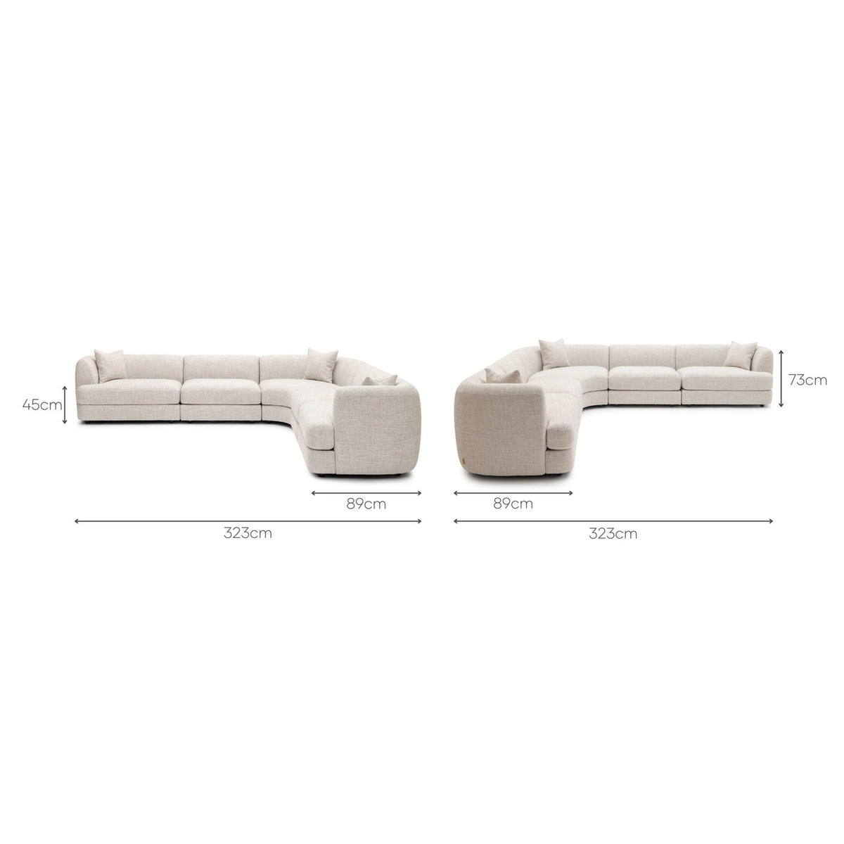Sandro Sofa - Fog L16 - Modular Sofas Loom Collection Loom Collection Dubai