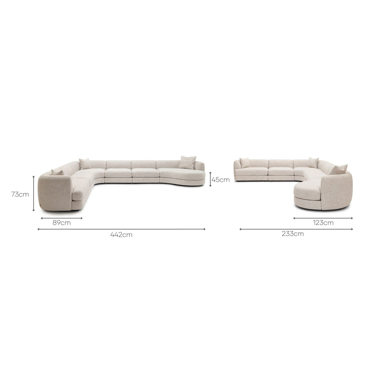 Sandro Sofa - Fog L19 - Modular Sofas Loom Collection Loom Collection Dubai