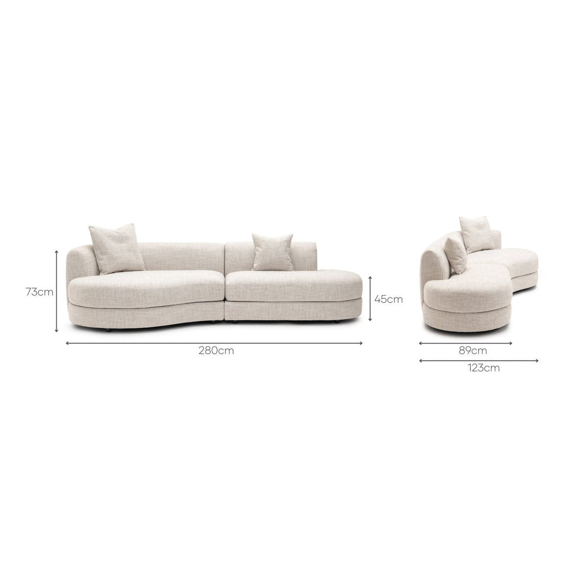 Sandro Sofa - Fog L21 - Sofas Loom Collection Loom Collection Dubai