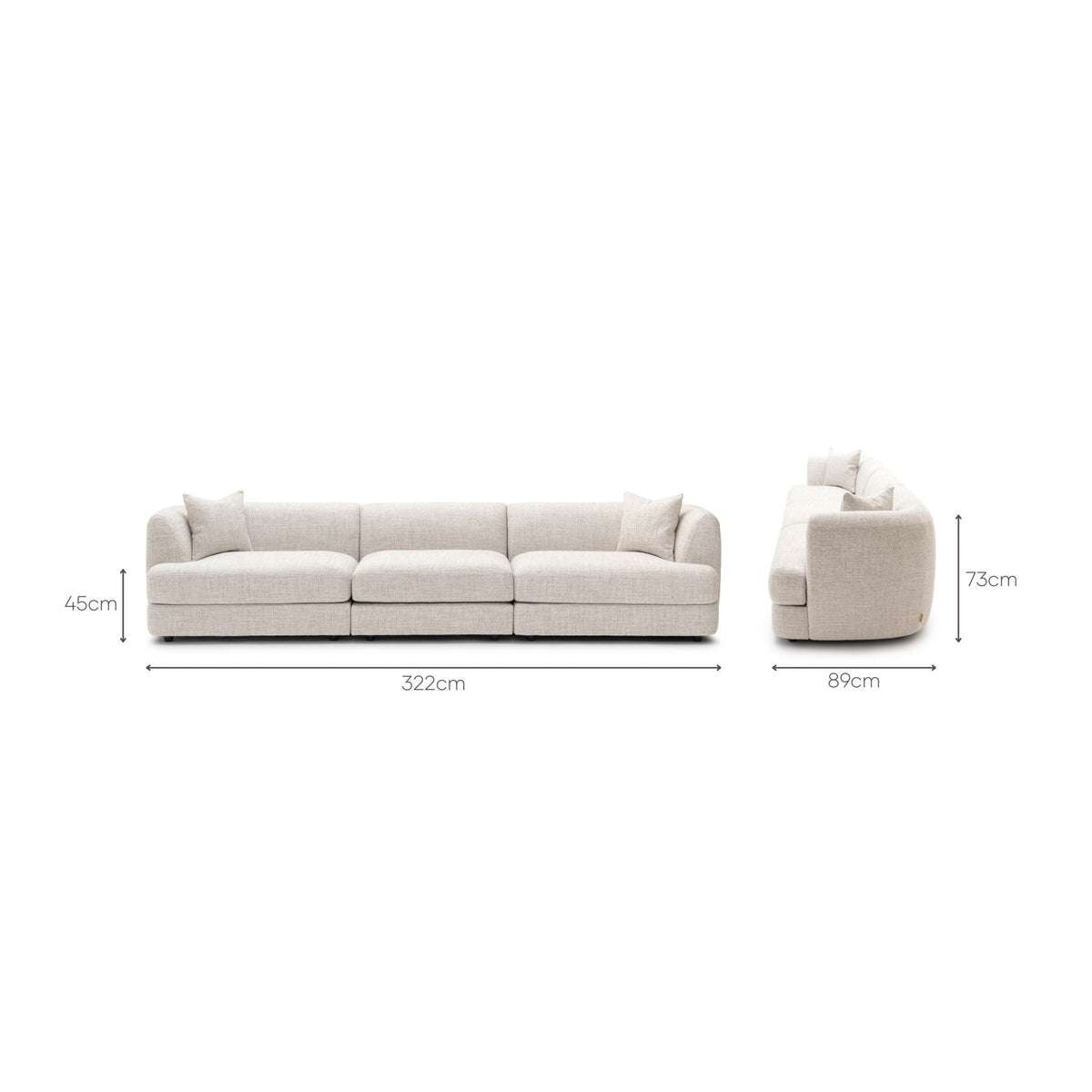 Sandro Sofa - Fog L2 - Sofas Loom Collection Loom Collection Dubai