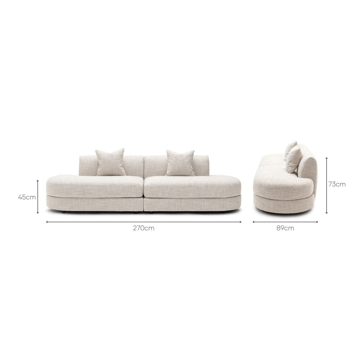 Sandro Sofa - Fog L4 - Sofas Loom Collection Loom Collection Dubai
