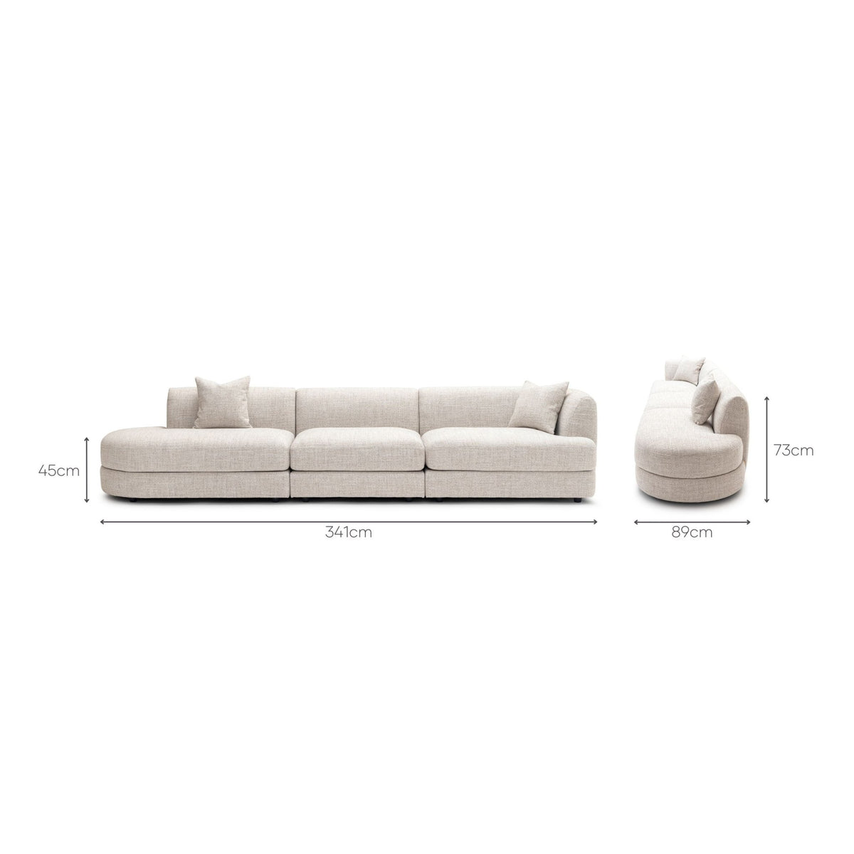 Sandro Sofa - Fog L6 - Sofas Loom Collection Loom Collection Dubai