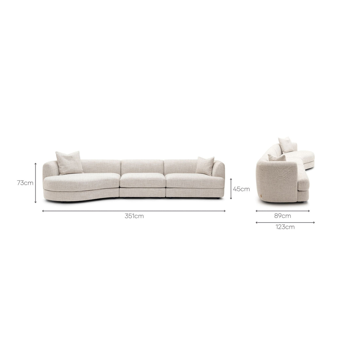 Sandro Sofa - Fog L7 - Sofas Loom Collection Loom Collection Dubai