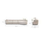Sandro Sofa - Fog L7 - Sofas Loom Collection Loom Collection Dubai