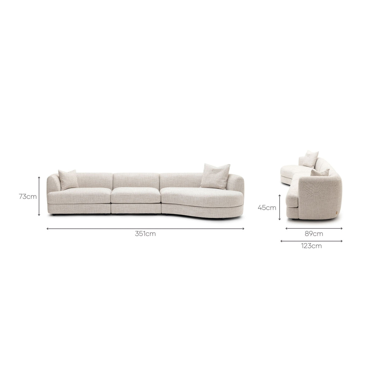 Sandro Sofa - Fog L7 - Sofas Loom Collection Loom Collection Dubai