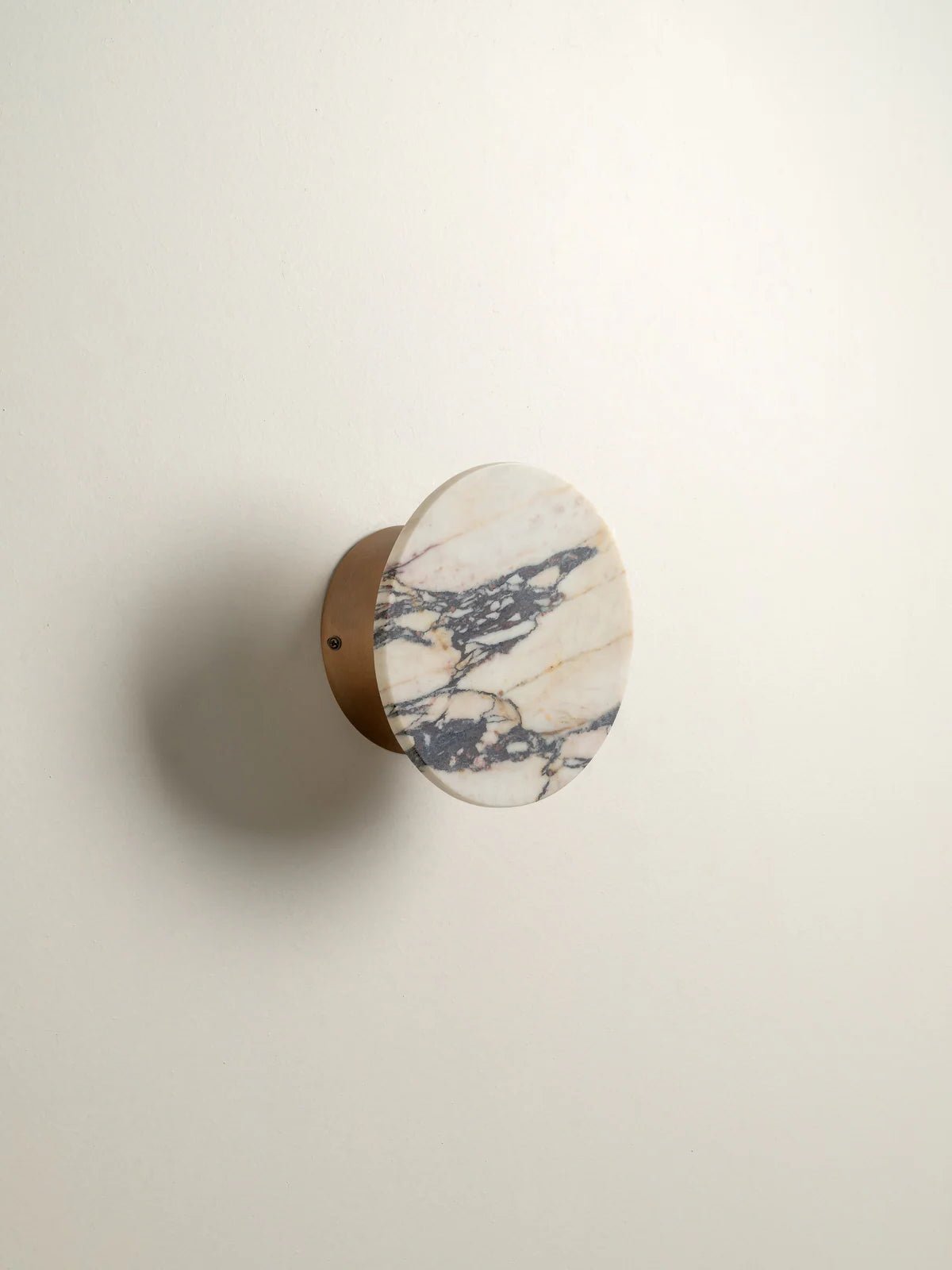 Santi - Calacatta Viola Marble And Aged Brass Wall Light - Wall Lights Lights&Lamps Loom Collection Dubai