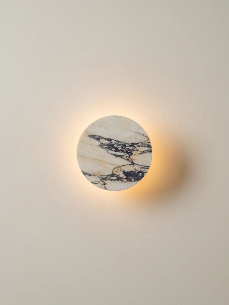 Santi - Calacatta Viola Marble And Aged Brass Wall Light - Wall Lights Lights&Lamps Loom Collection Dubai