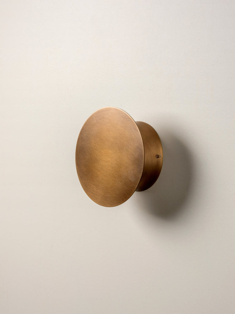 Santi - Led Adjustable Disk Wall Light Aged Brass.