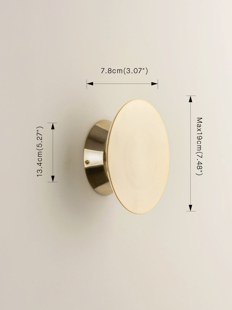 Santi - Led Adjustable Disk Wall Light Brushed Brass.