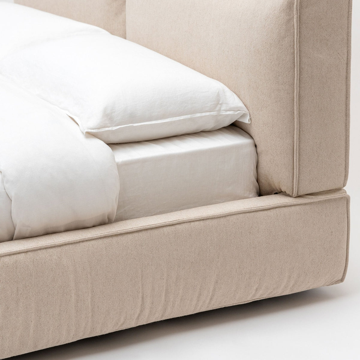 Santorini Standard Bed - Beige - Beds Loom Collection Loom Collection Dubai