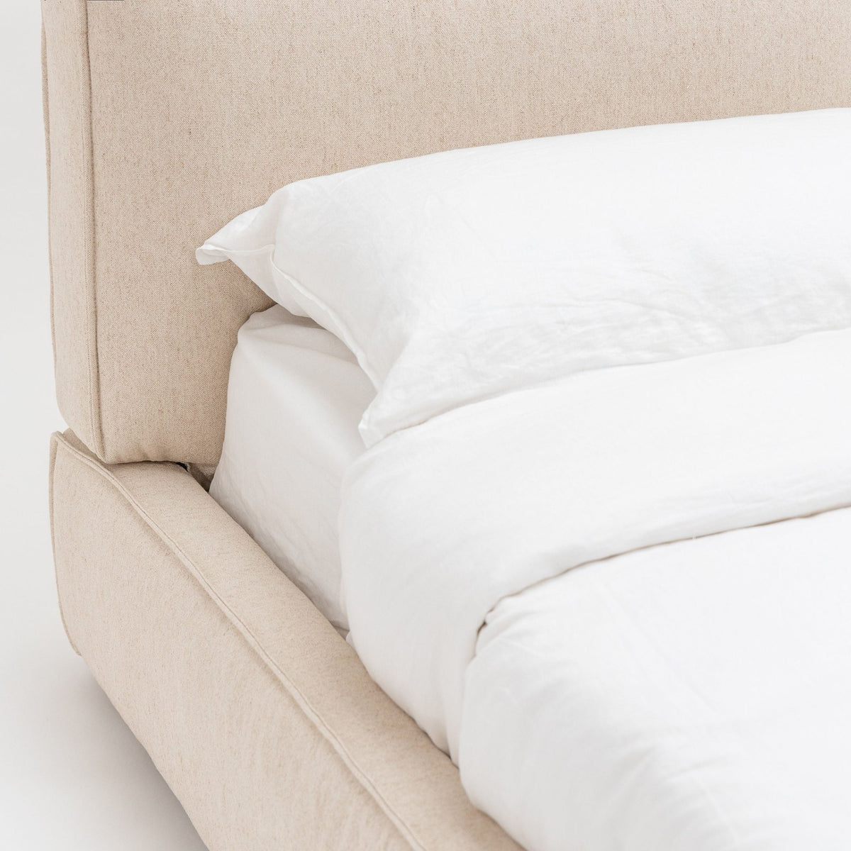 Santorini Standard Bed - Beige - Beds Loom Collection Loom Collection Dubai