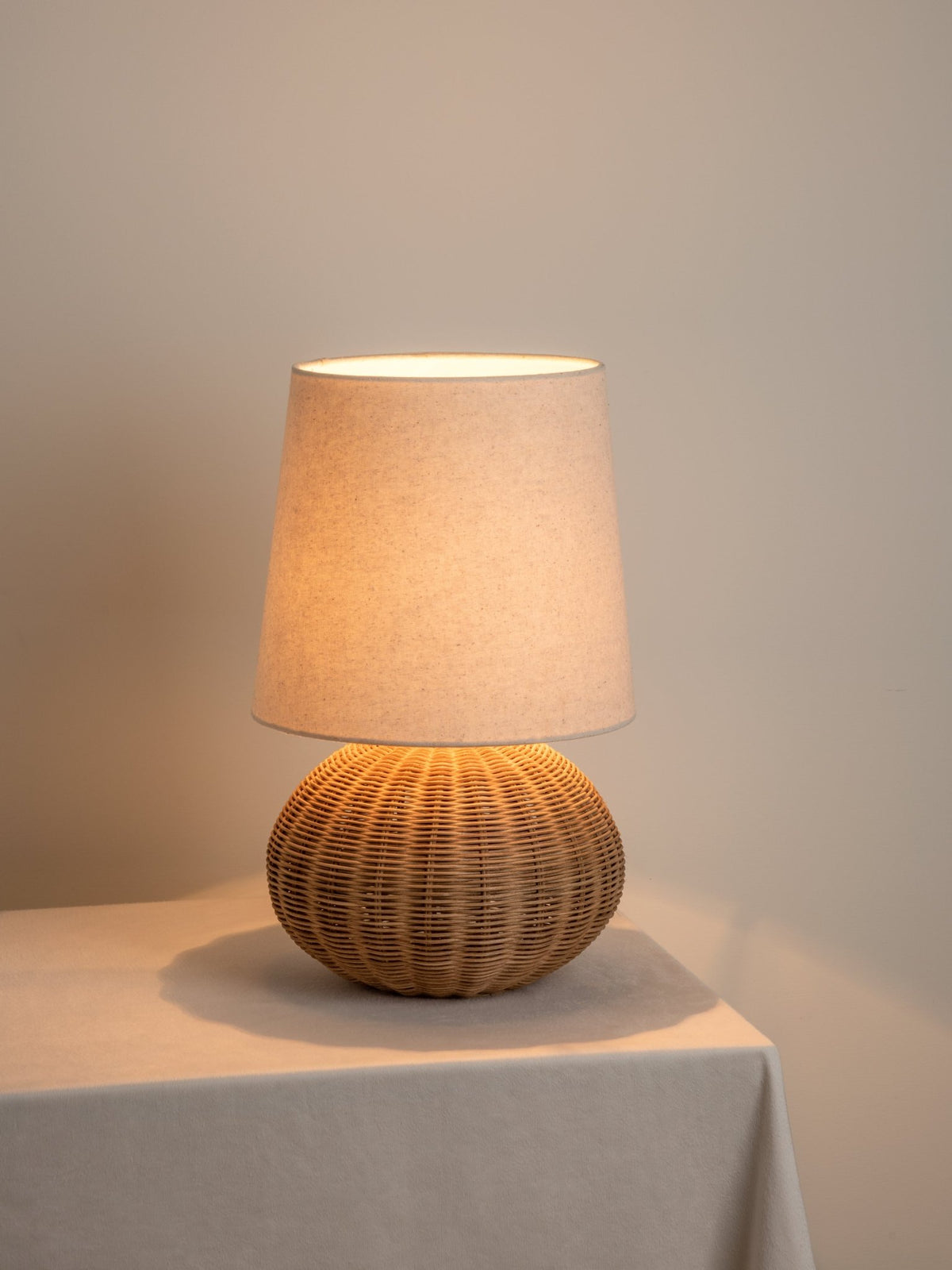 Sanvi - Rattan Globe Table Lamp