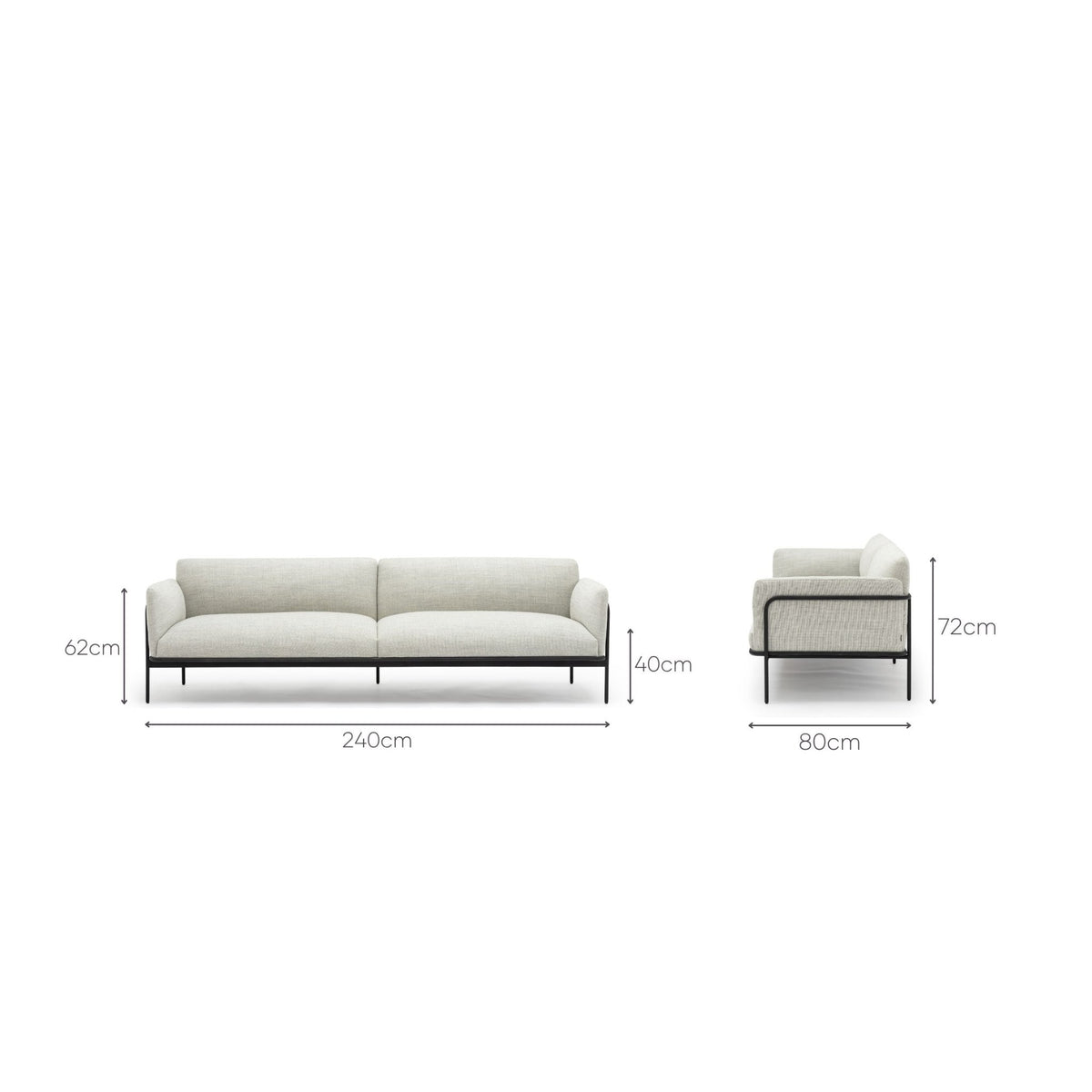 Scribe 240 Sofa - Diamond - Sofas Natadora Loom Collection Dubai