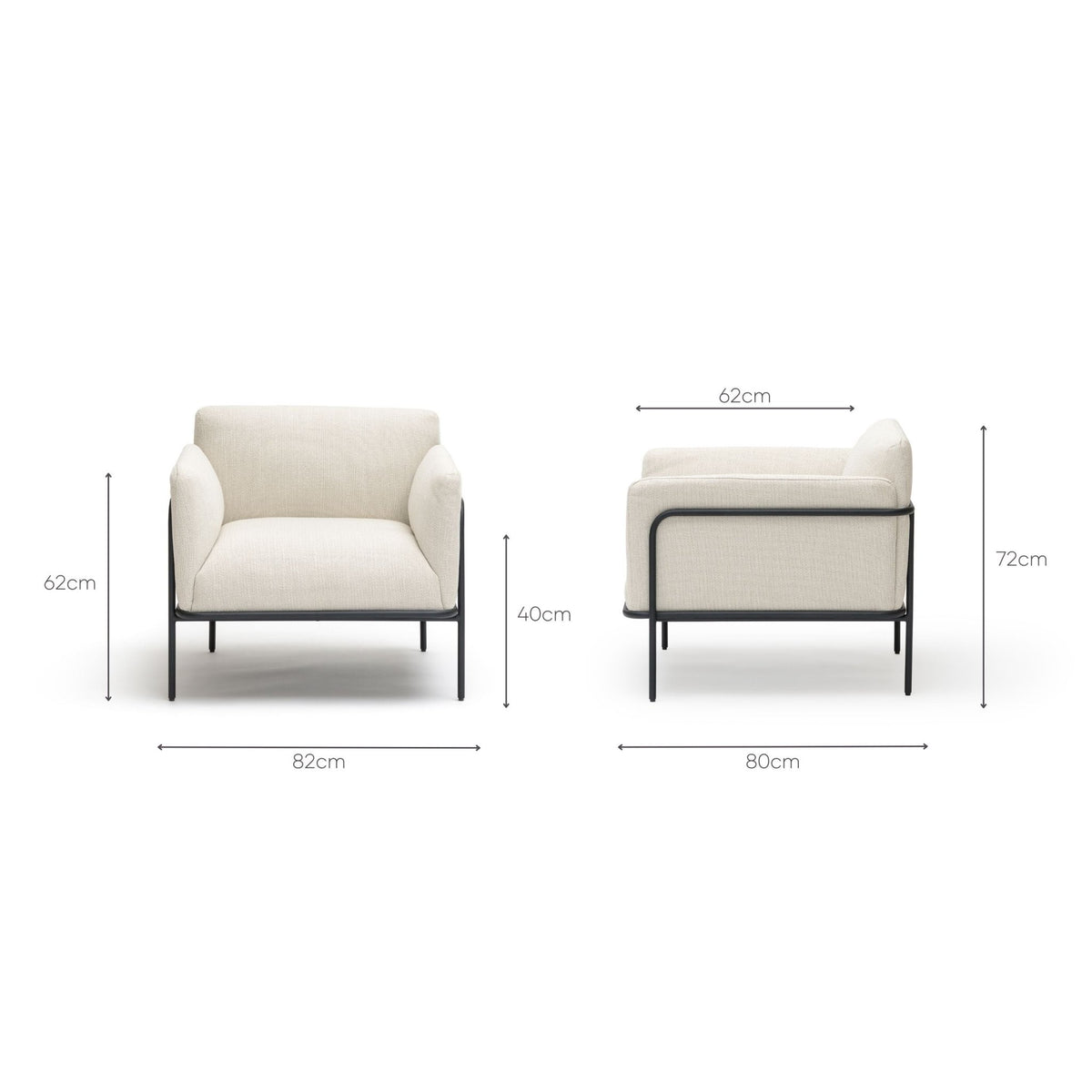 Scribe Armchair - Oatmeal - Accent Chairs Natadora Loom Collection Dubai