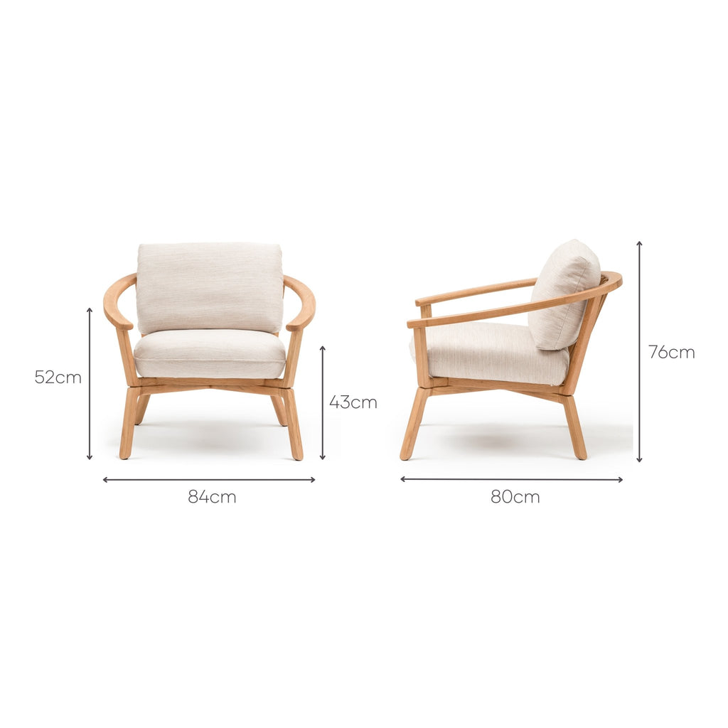 Sensu Lounge Chair - Light Oak & Nude - Loom Collection