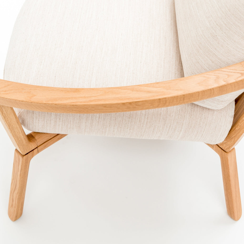 Sensu Lounge Chair - Light Oak & Nude - Loom Collection