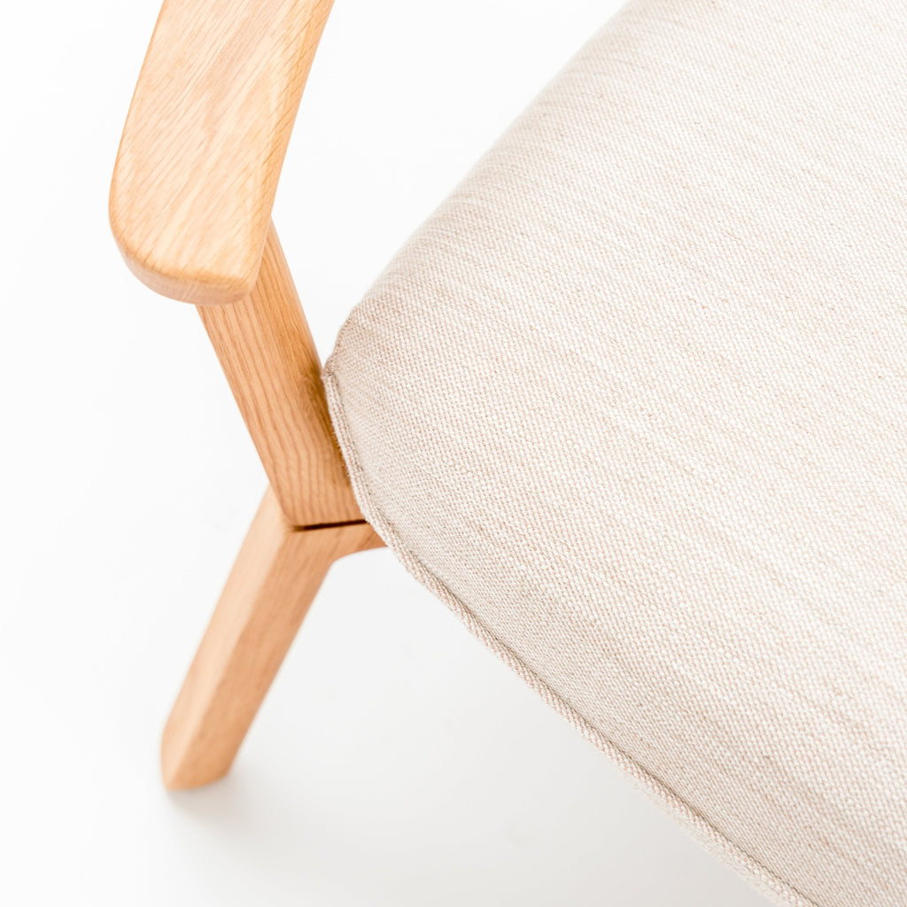 Sensu Lounge Chair - Light Oak & Nude - Loom Collection