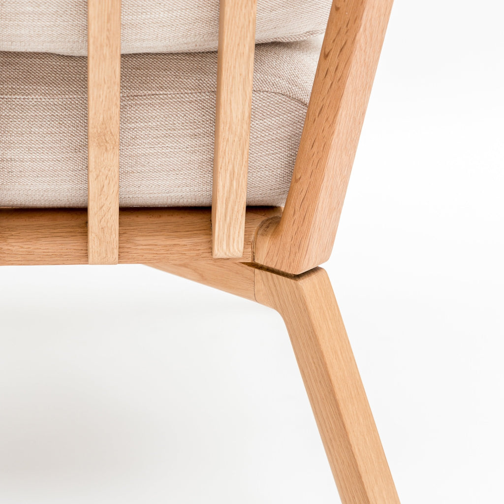 Sensu Lounge Chair - Light Oak & Nude - Loom Collection