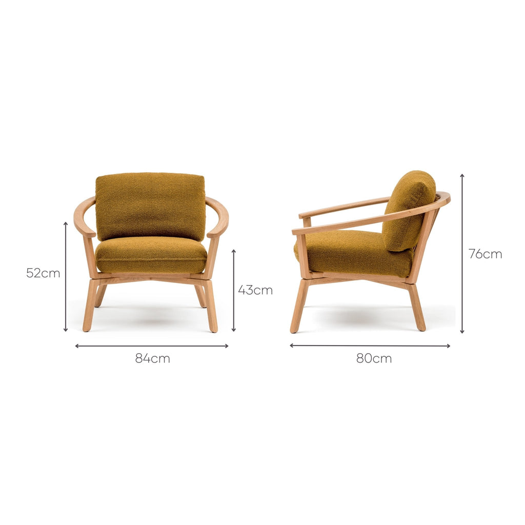 Sensu Lounge Chair - Light Oak & Ochre - Loom Collection