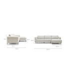 Serena L-Shaped Sofa - Almond Cream - Modular Sofas Loom Collection Loom Collection Dubai