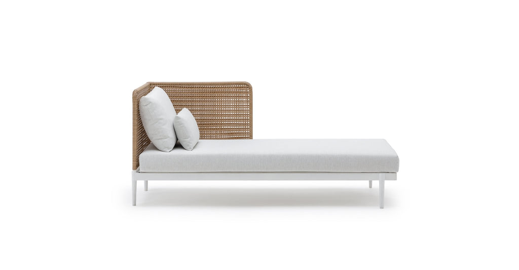 Seville Chaise Left - Stonewhite & Natural.