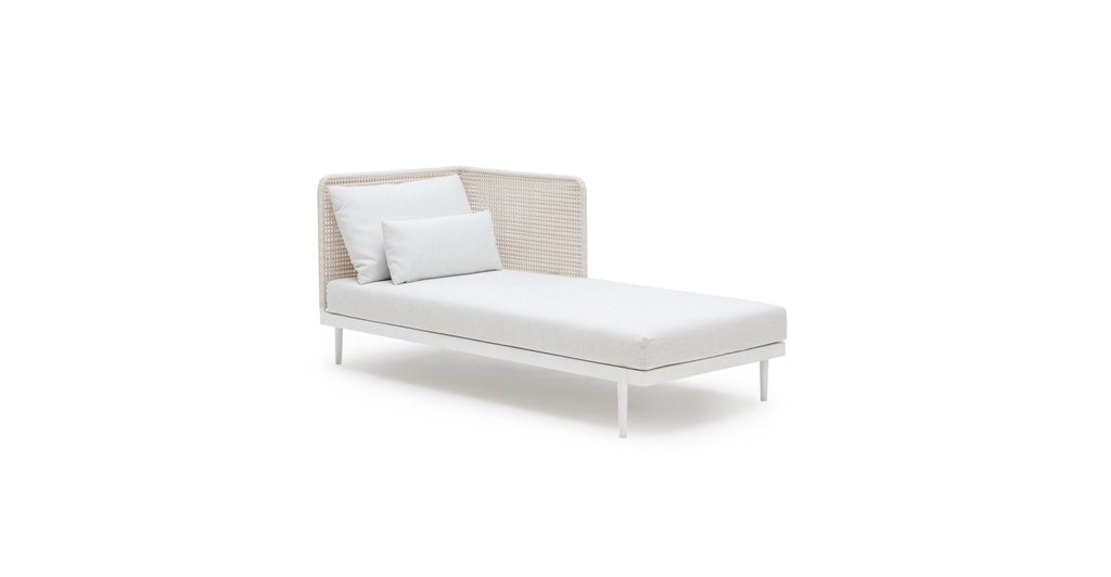 Seville Chaise Left - Stonewhite & Chalk.