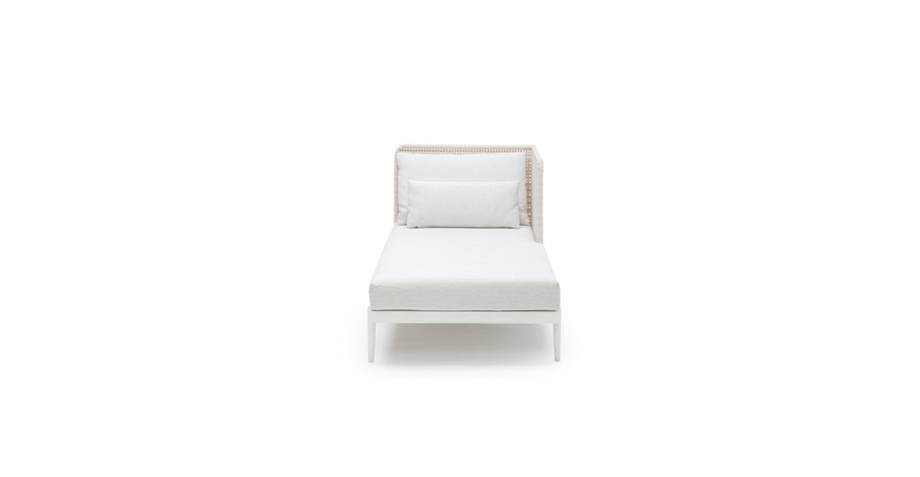 Seville Chaise Left - Stonewhite & Chalk.