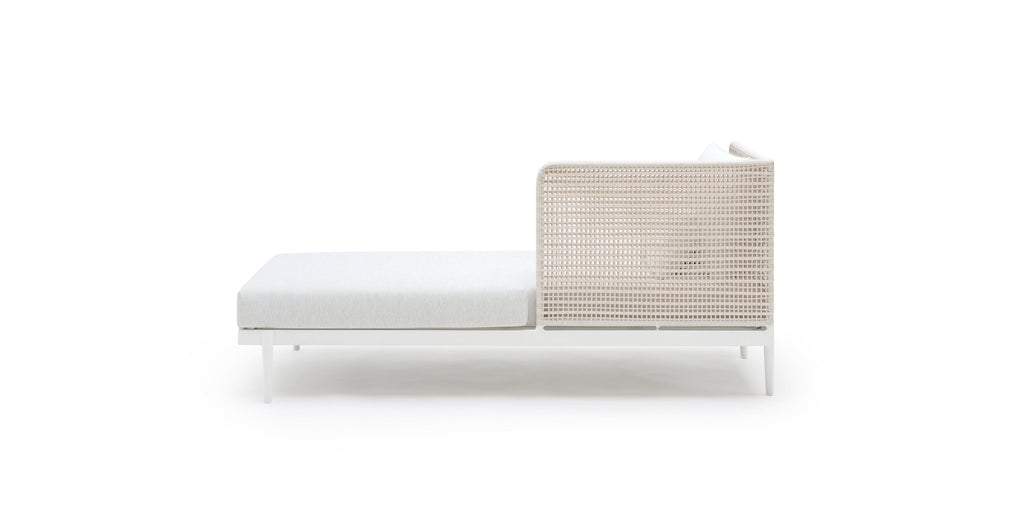 Seville Chaise Left - Stonewhite & Chalk.