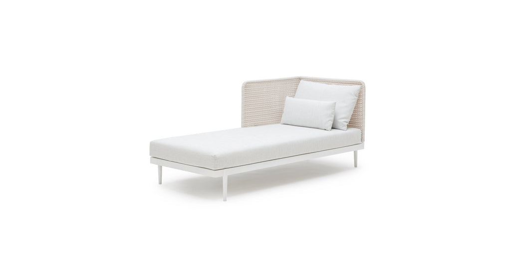 Seville Chaise Right - Stonewhite & Chalk.