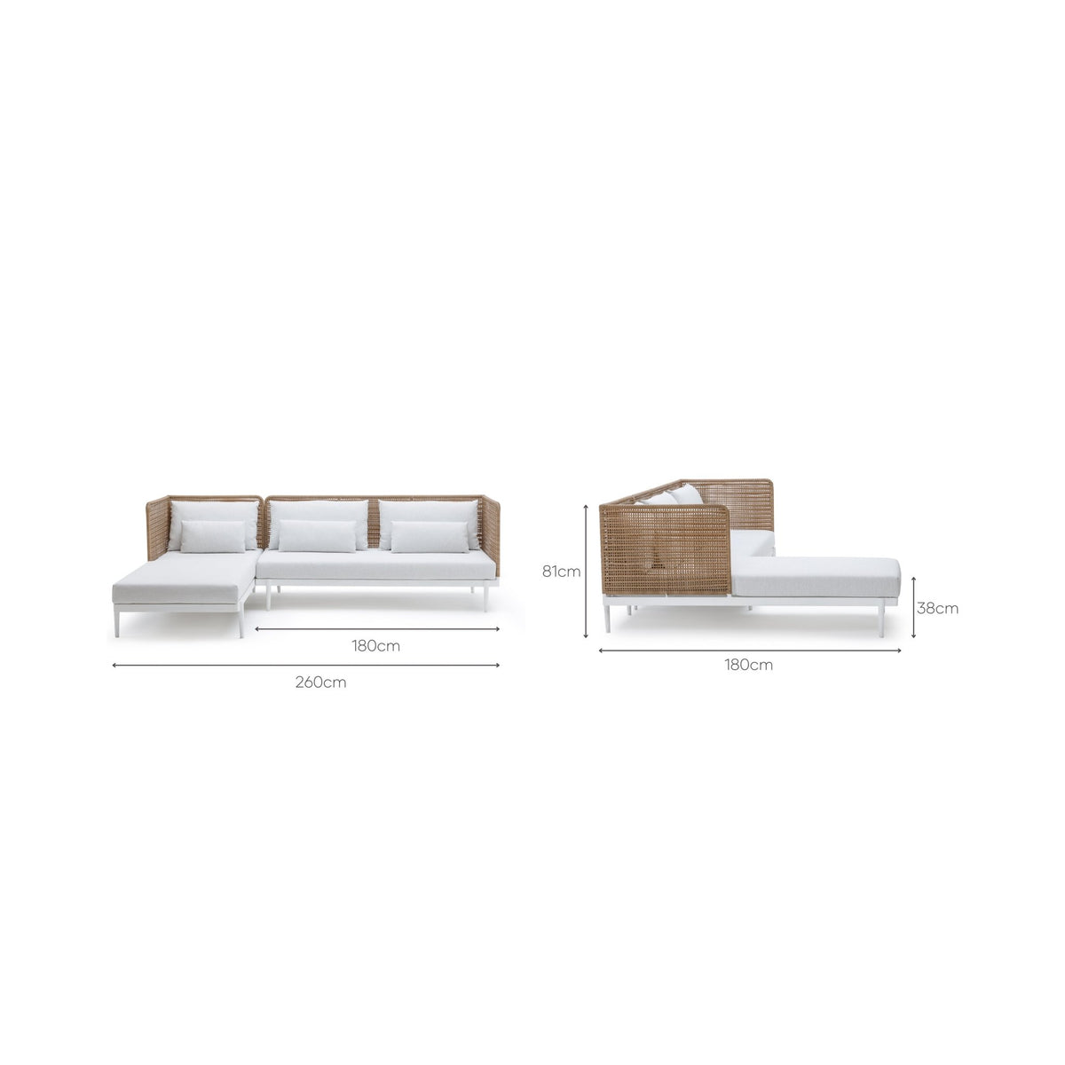 Seville Sofa - Stonewhite & Natural