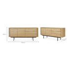 Shadow Sideboard - Oak with Black Metal Legs - Buffets & Sideboards Ethnicraft Loom Collection Dubai