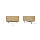 Shadow Sideboard - Oak with Black Metal Legs - Buffets & Sideboards Ethnicraft Loom Collection Dubai