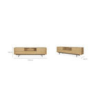 Shadow Tv Cupboard - Solid Oak - Ethnicraft Loom Collection Dubai