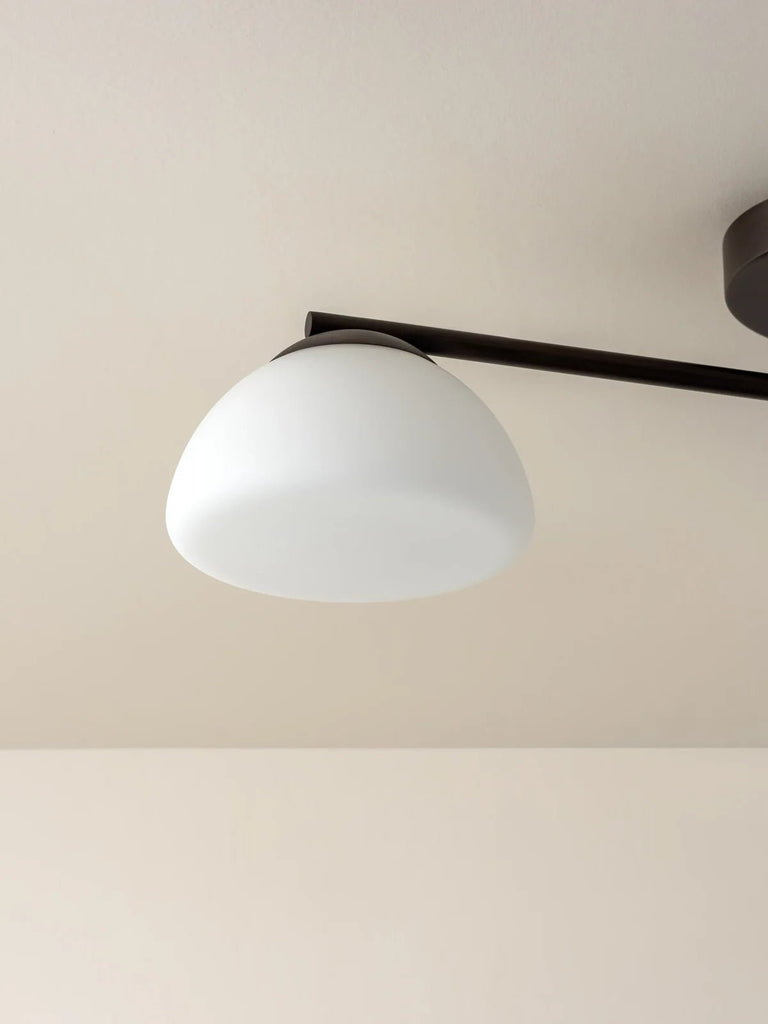 Silio - 3 Light Bronze And Opal Flush - Ceiling Lights Lights&Lamps Loom Collection Dubai