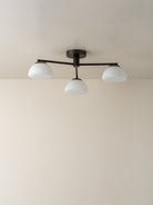 Silio - 3 Light Bronze And Opal Flush - Ceiling Lights Lights&Lamps Loom Collection Dubai