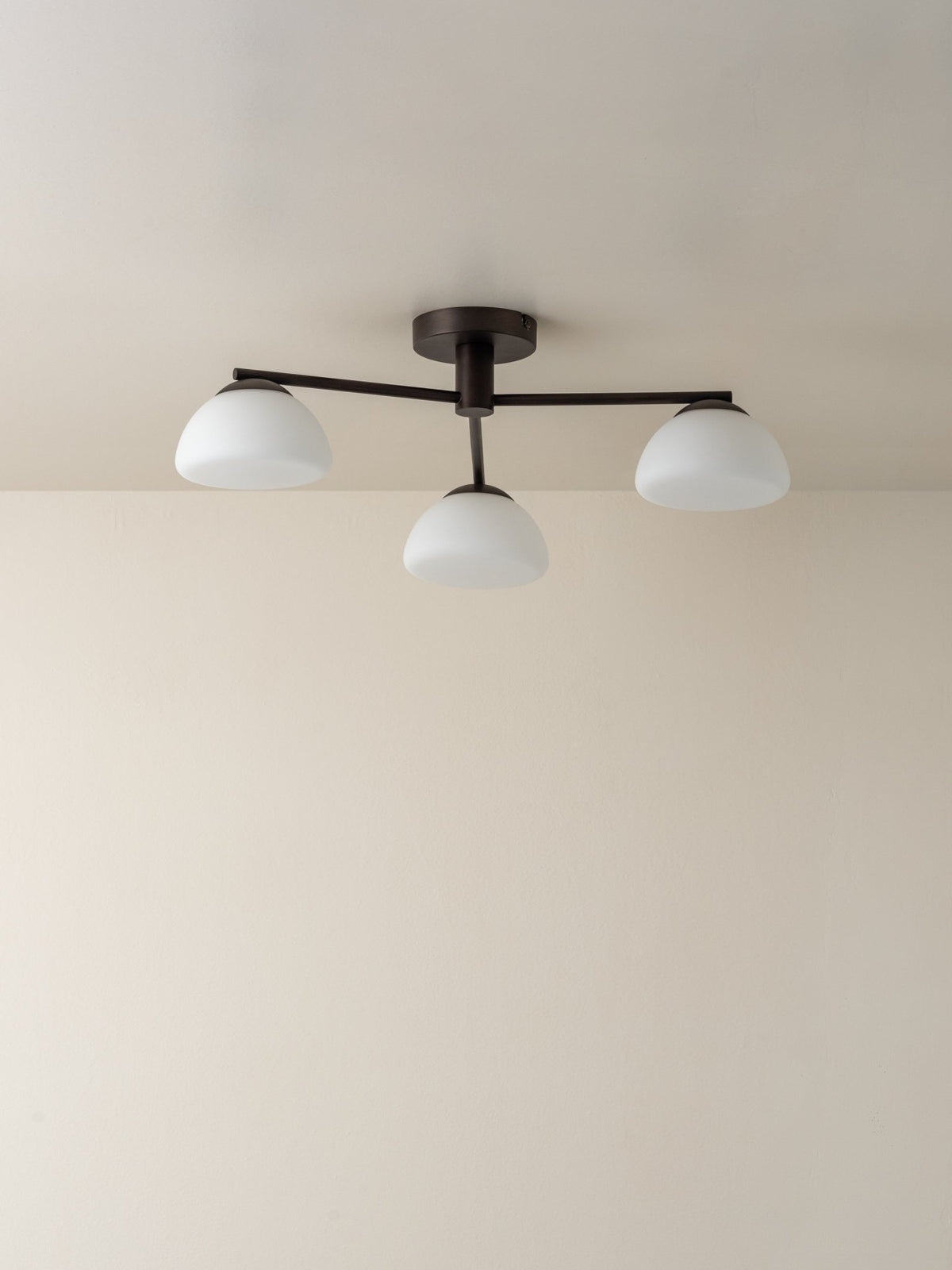 Silio - 3 Light Bronze And Opal Flush - Ceiling Lights Lights&Lamps Loom Collection Dubai
