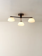 Silio - 3 Light Matt Black And Opal Flush