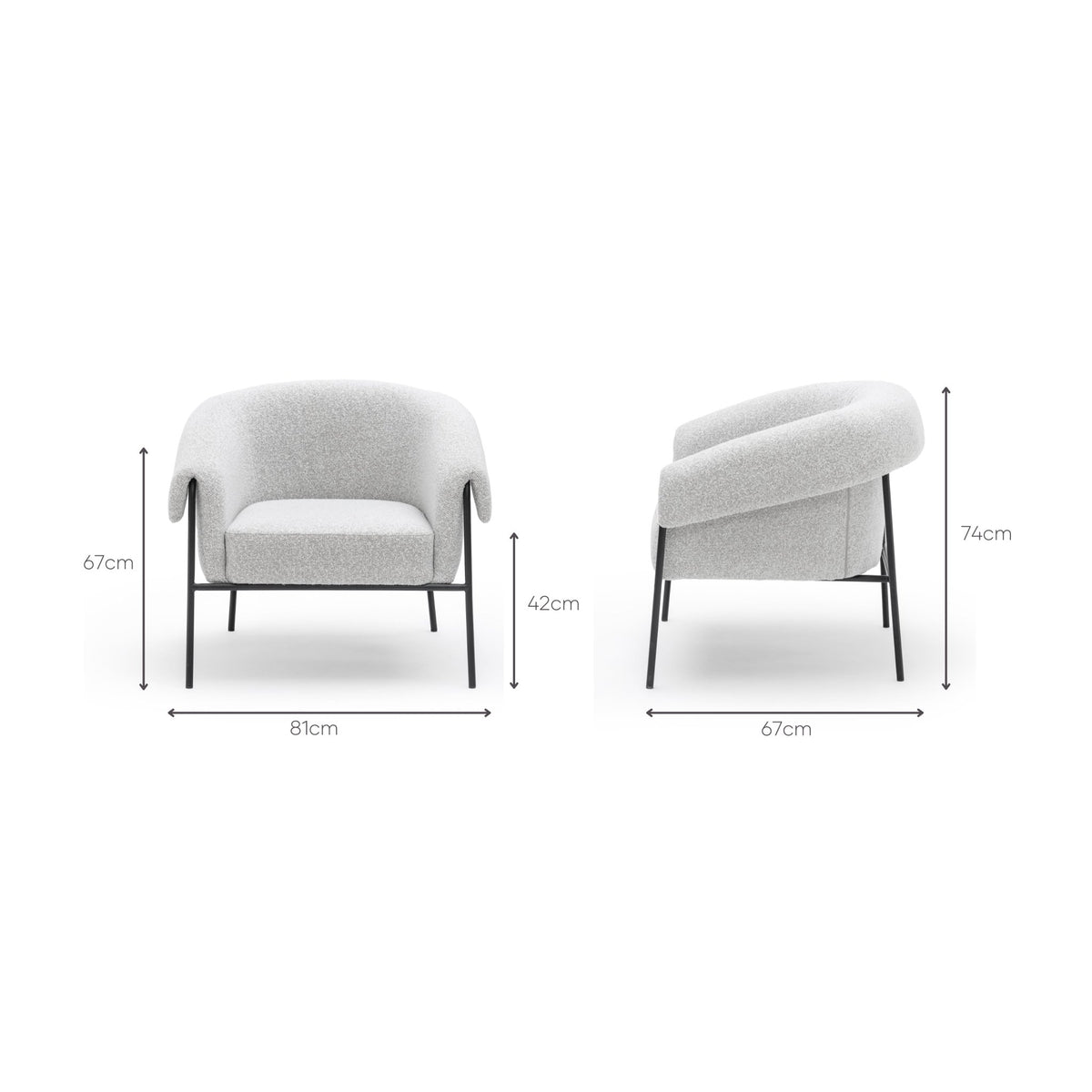 Sinca Armchair - Dove