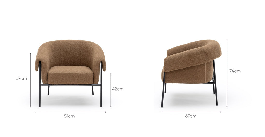 Sinca Armchair - Mocha - Loom Collection