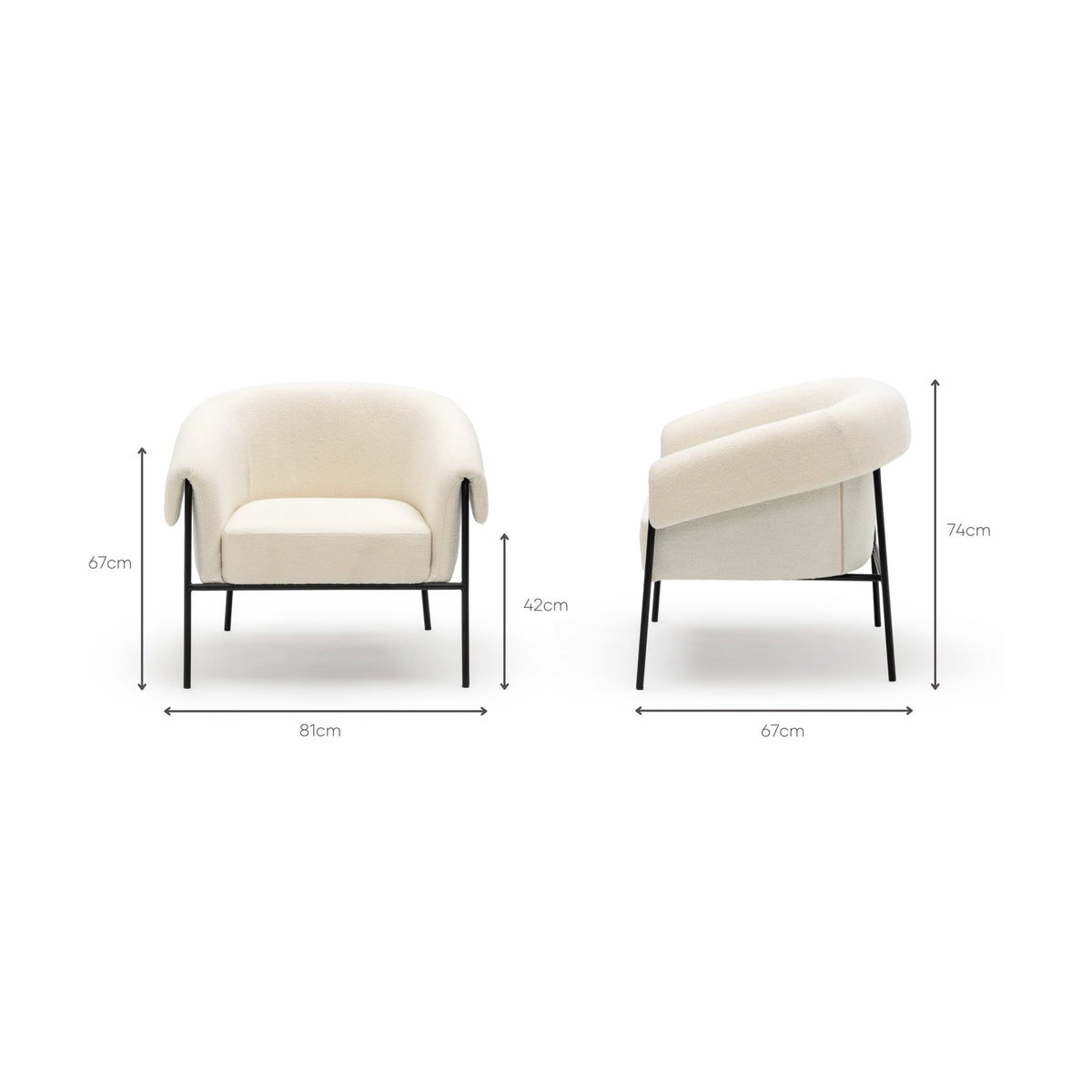 Sinca Armchair - Snow