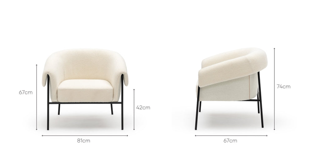 Sinca Armchair - Snow - Loom Collection