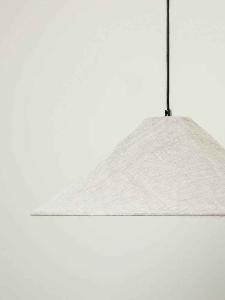 Siya - Collapsible Large Linen Shade + Capel Drop + Bulb - Loom Collection